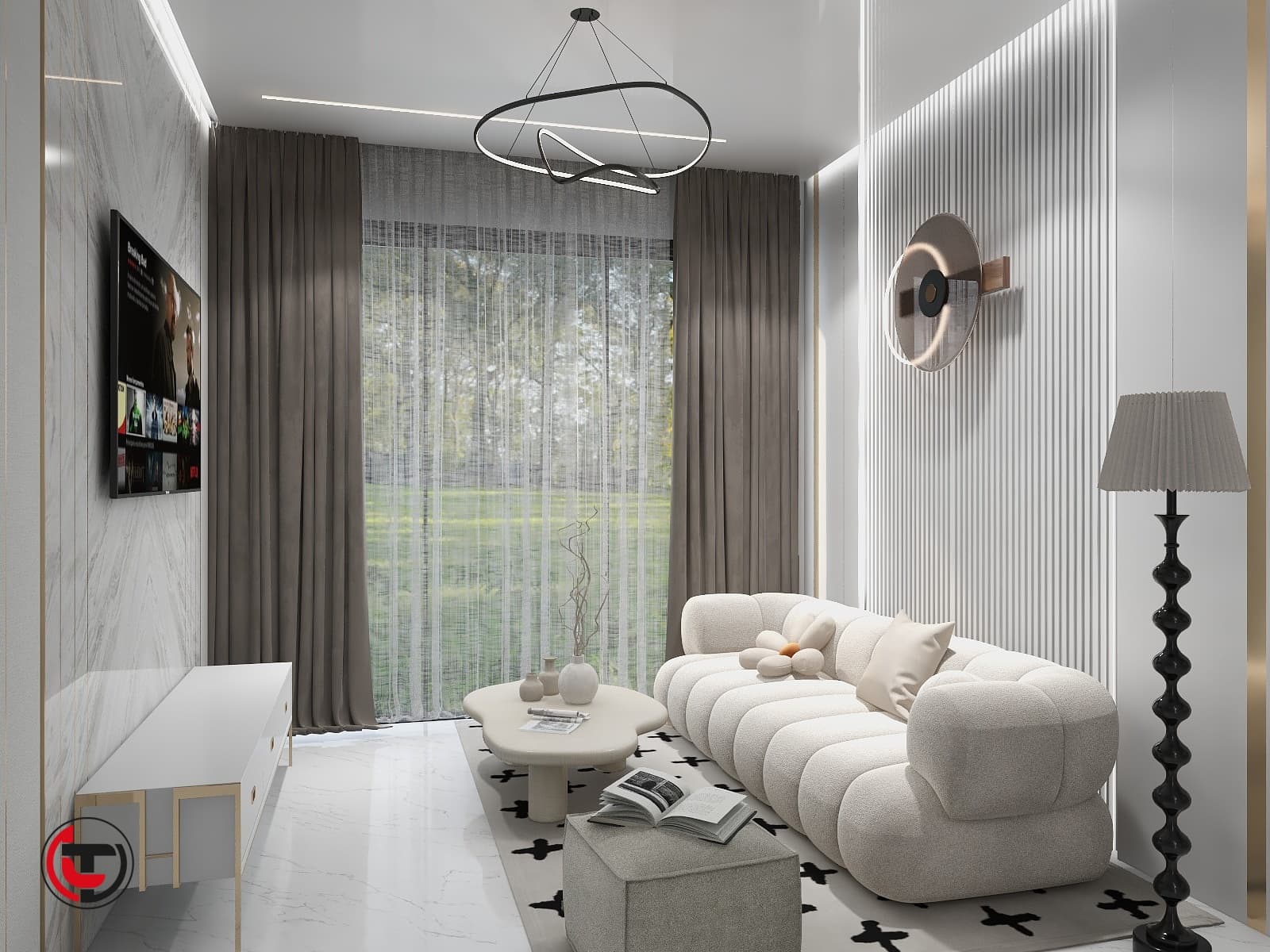 Contemporary TV Wall