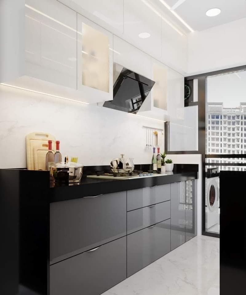 Black Lower Cabinets