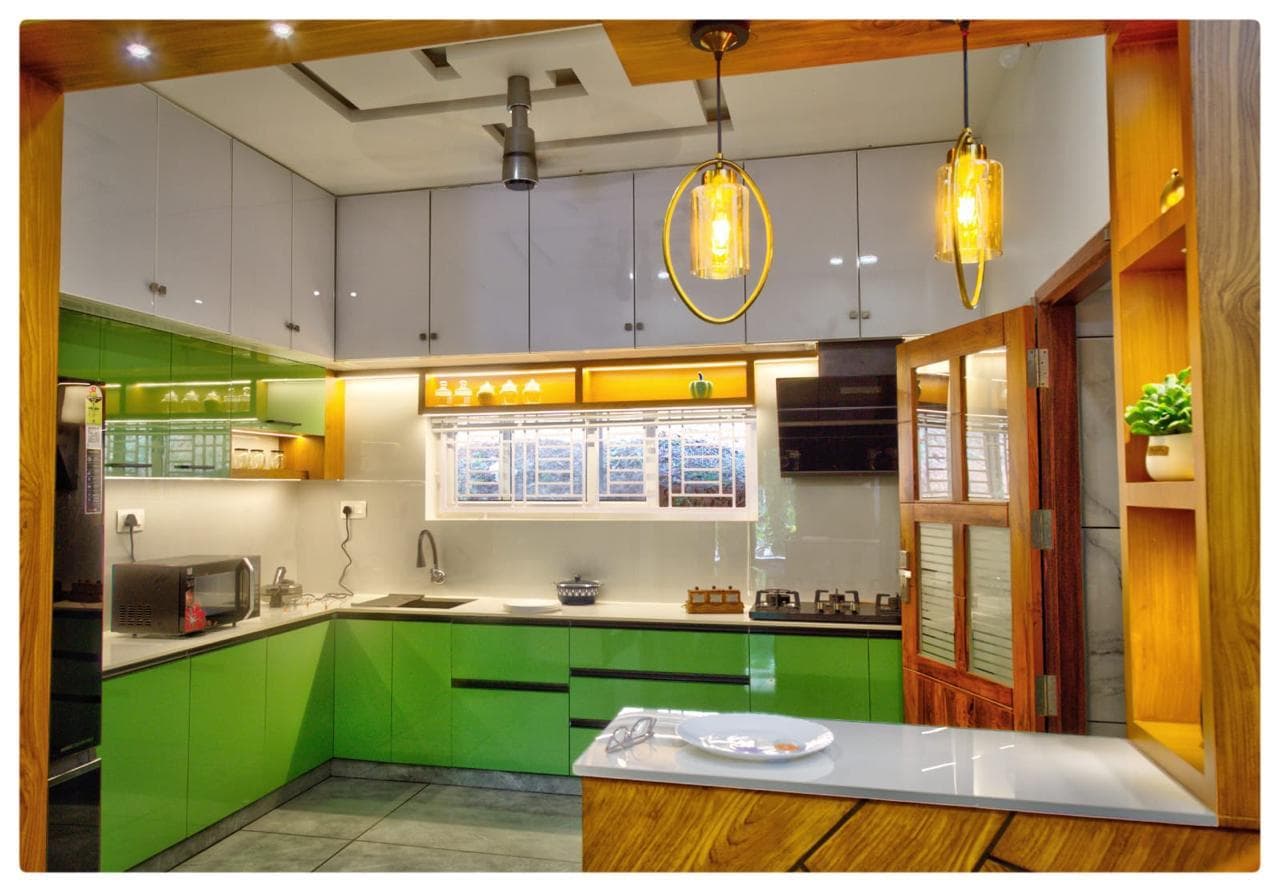 Green Lower Cabinets